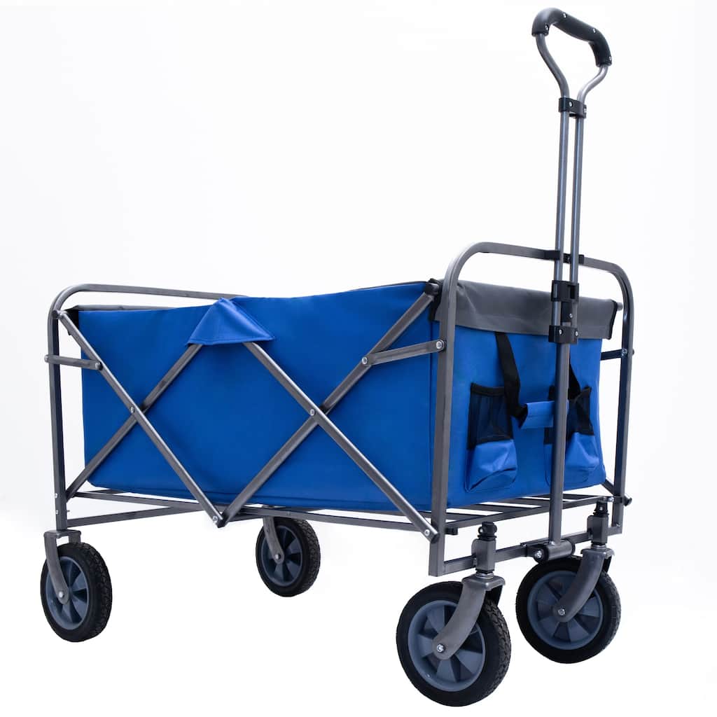 Outdoor Garden Multipurpose Micro Collapsible Beach Trolley Cart Camping Folding Wagon