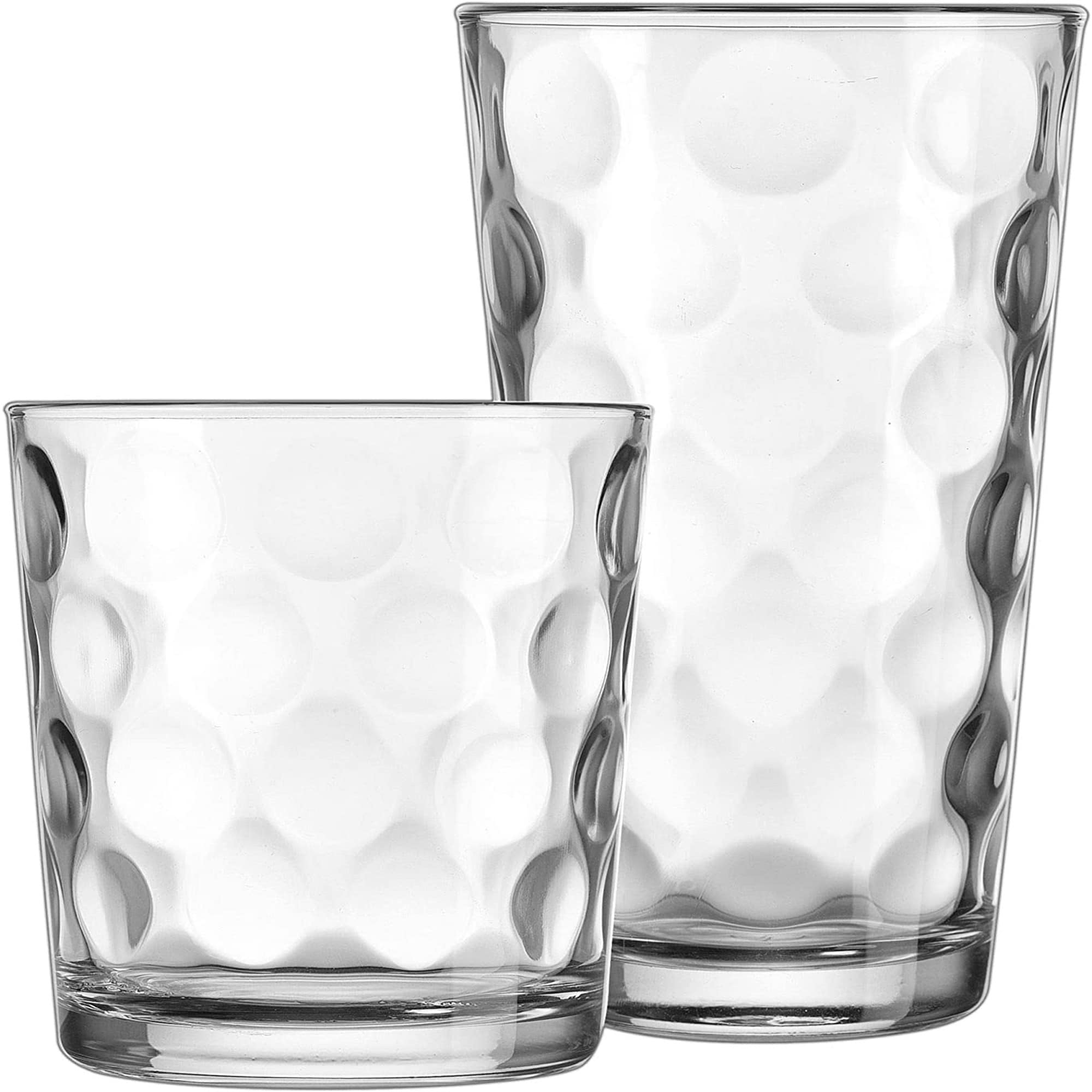 Home Essentials & Beyond Glassware Set 18 Piece Mixed Drinkware. Set of 6  Gla