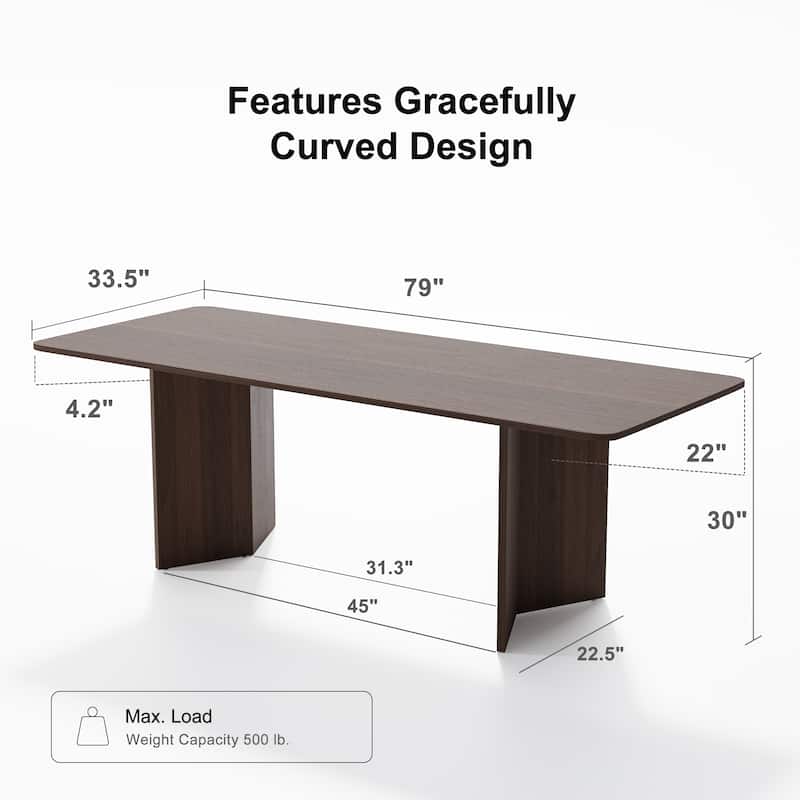 Solid Wood Square Dining Table for 6-8 People Nordic style