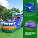 preview thumbnail 3 of 7, XJUMP Tropical Commercial Grade Inflatable Water Slide Bounce House Combo with Attached Splash Pool (with Air Blower)
