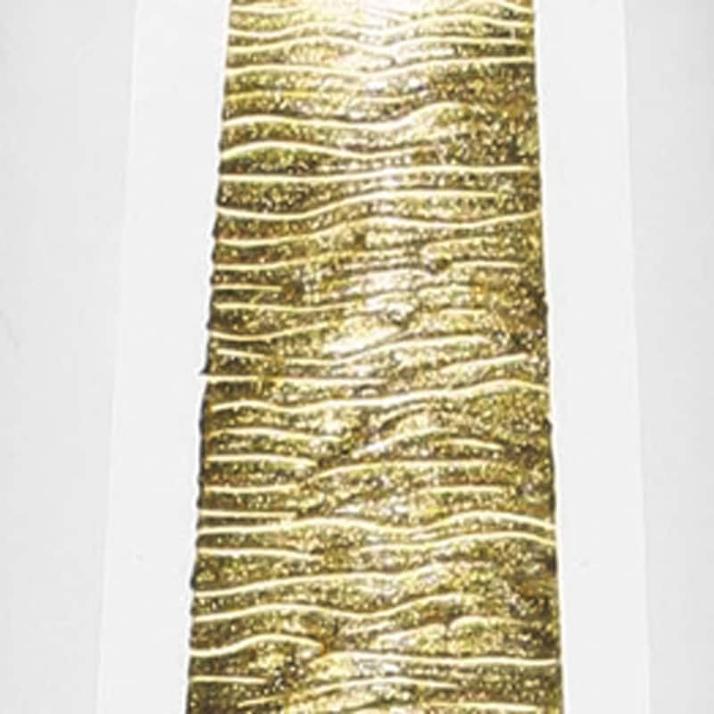 HomeRoots 11" Clear And Gold Cylinder Lead Free Crystal Table Vase - 4