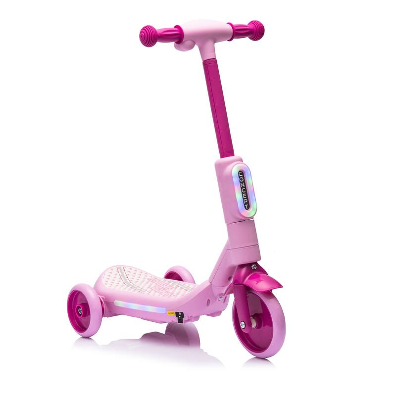 2in1 Kids Ride On Three-Wheel Balance Electric Scooter, Toy for kids, Tail Color Lights W/Spray, Wider Pedal