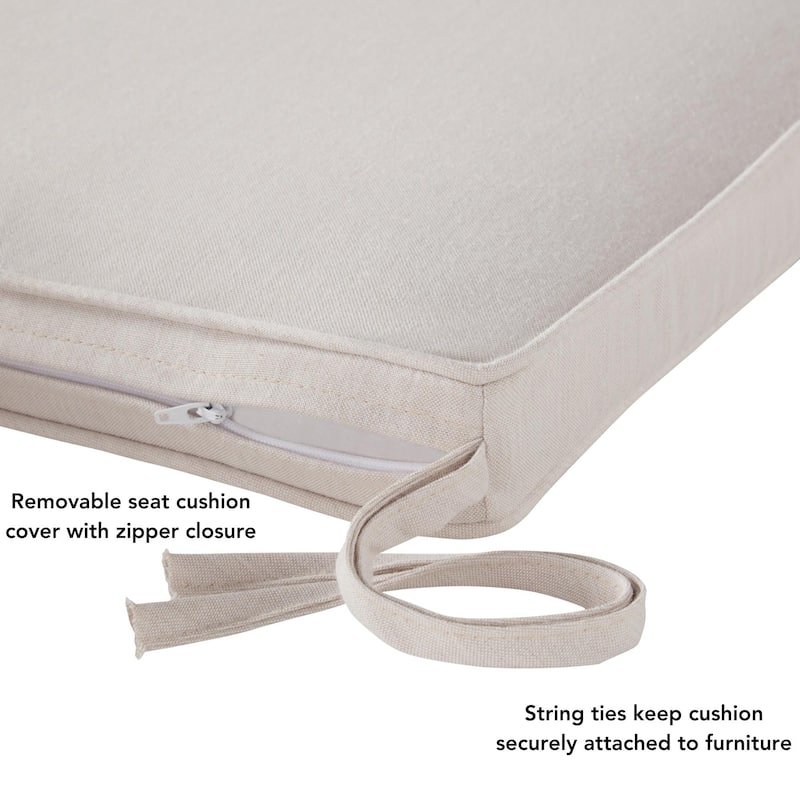 Sunbrella Indoor/ Outdoor 17-inch Square Corded Chair Pad (Set of 2)