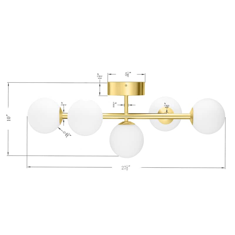 5 - Light Dimmable LED G9 Gold/ Chrome Bathroom Vanity Light