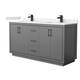Option Dark Gray / White Cultured Marble Top / Matte