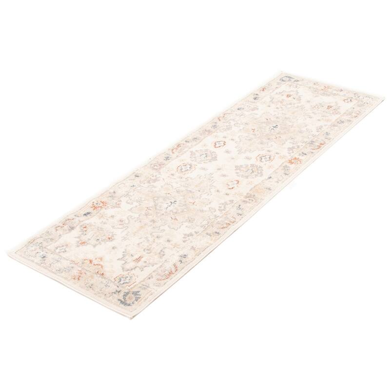 ECARPETGALLERY Machine Woven Rococo Ivory Area Rug