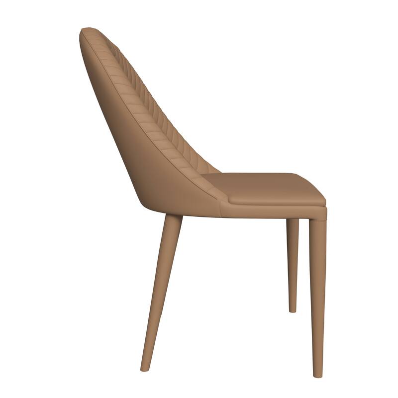 Leather Dining Side Chair with Metal Legs Set of 2 Seville Series
