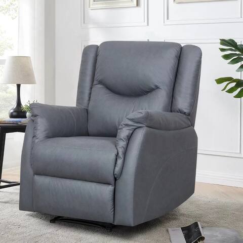 Morden Fort PU Leather Glider Recliner Club Chair, Functional Armchair.