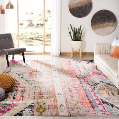 SAFAVIEH Monaco Lumturije Distressed Boho Rug
