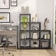 preview thumbnail 4 of 17, Corner Bookshelf 9-cube Stepped Etagere Bookcase - N/A