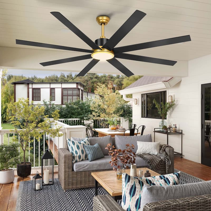72 Inch Ceiling Fans with Lights and Remote Control & Reversible Quiet DC Motor
