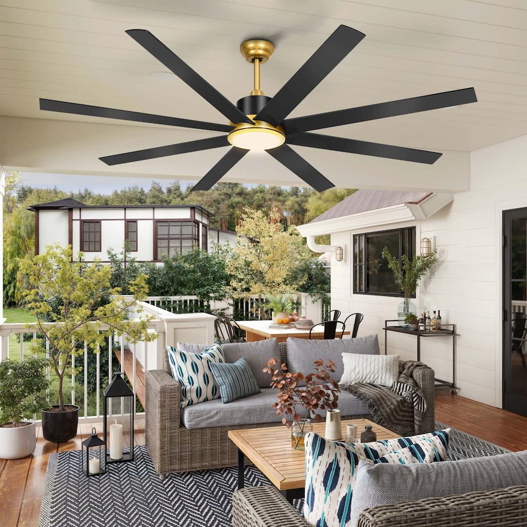 72 Inch Ceiling Fans with Lights and Remote Control & Reversible Quiet DC Motor