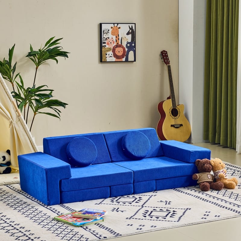 14PCS Fold Out Kids Couch Modular Kids Couch For Playroom