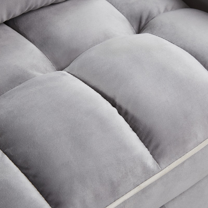 Velvet Single Convertible Sofa Bed with USB Charging Port
