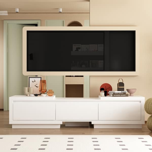 Tv Table Extension Entertainment Center Table Retracted Extendable TV Stand in Stretch ...