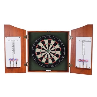 Hathaway Centerpoint Bristle Dartboard and Solid Wood Cabinet - Dark ...