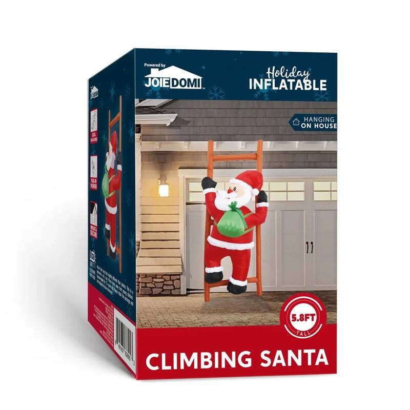 Festive Climbing Santa Inflatable