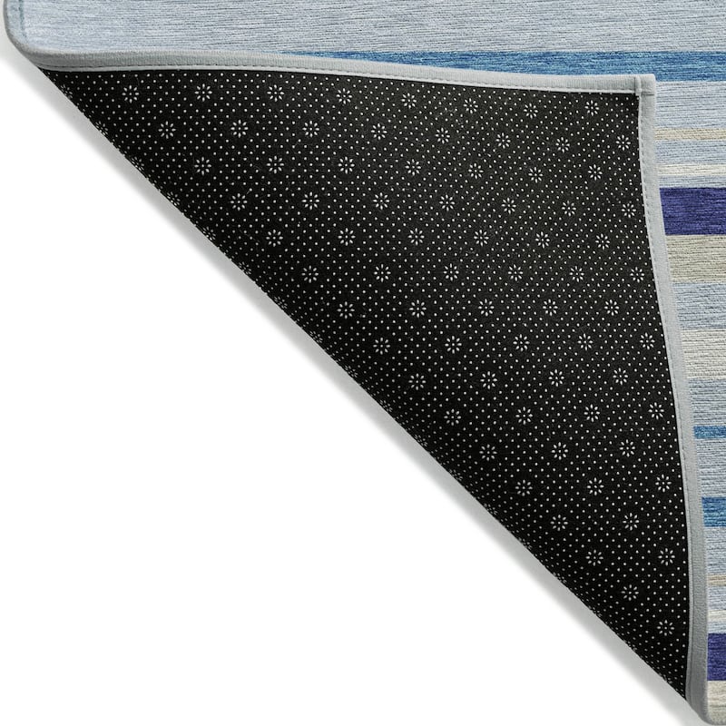 Machine Washable Indoor/ Outdoor Chantille Contemporary Stripes Rug