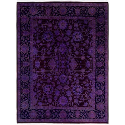 Overdyed One-of-a-Kind Hand-Knotted Area Rug - Red - 8' 1" x 10' 5"