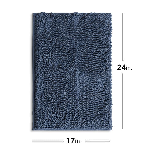 dimension image slide 11 of 34, Hearth & Harbor Non-Slip Super Plush Chenille Bathroom Rugs