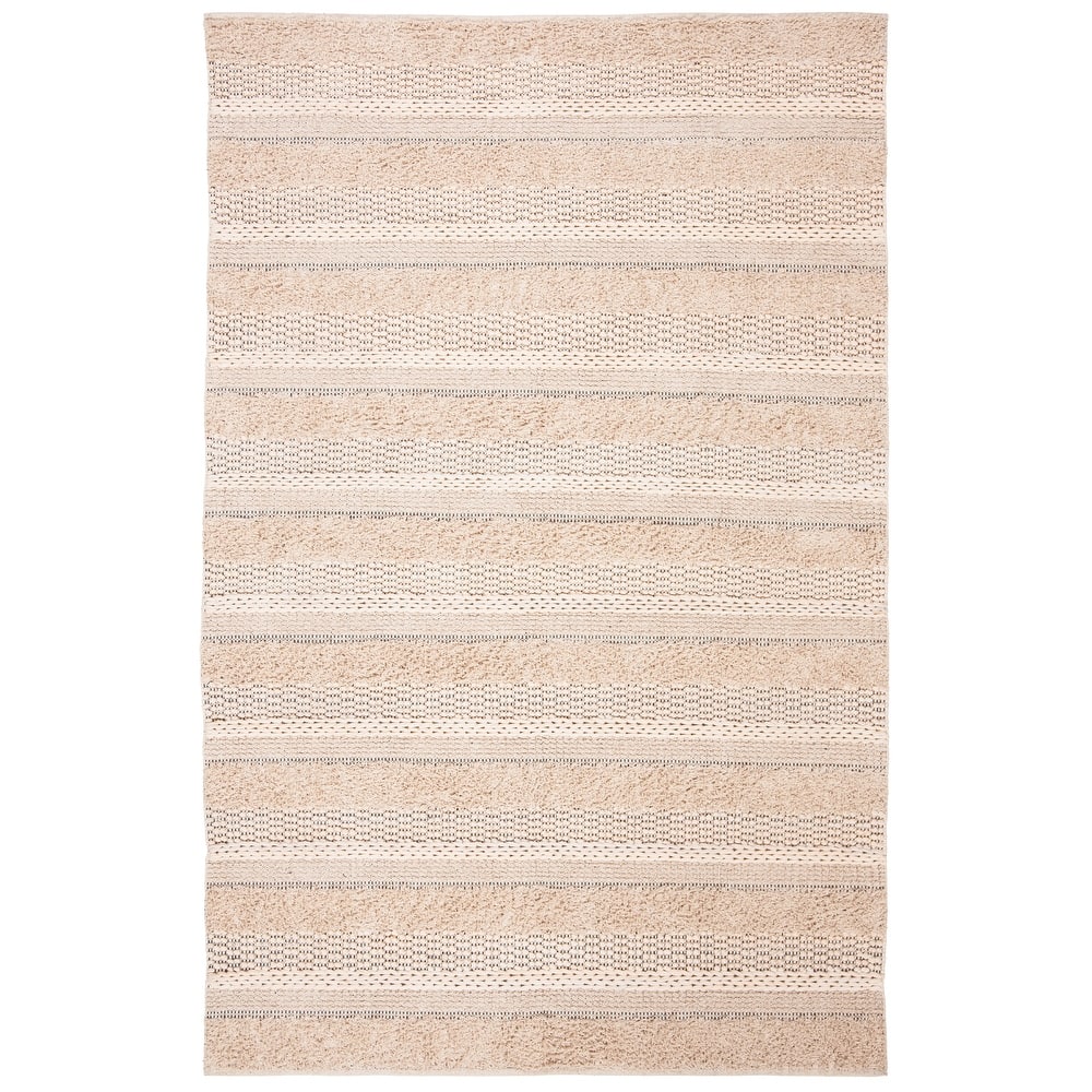 SAFAVIEH Handmade Natura Ingiridur Stripe Cotton Rug