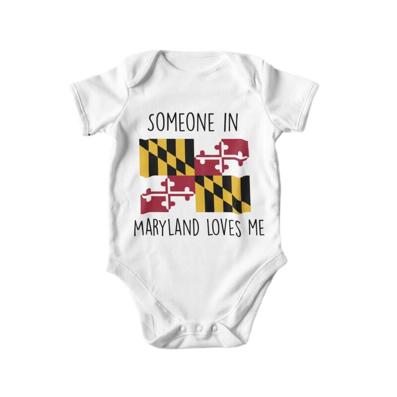 Maryland - Baby Boy Girl Clothes Infant Bodysuit Funny Cute Newborn - Natural - Newborn