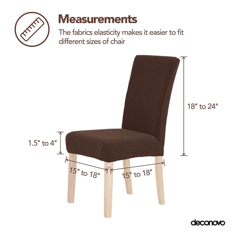 Deconovo Spill Proof Stretch Dining Chair Slipcovers Set of 4