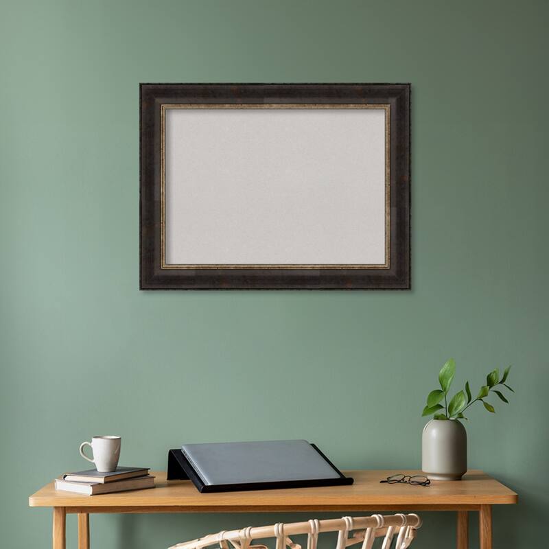 Varied Black Framed Grey Corkboard Bulletin Board