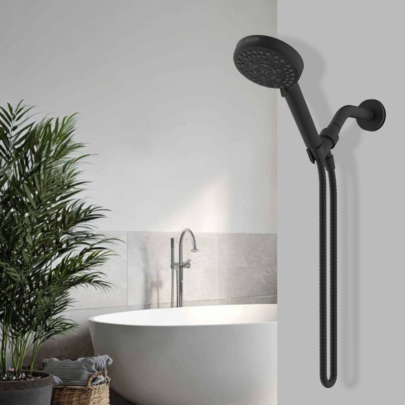 High Pressure 10-Spray Handheld Shower with 71-Inch Hose, Adjustable Holder