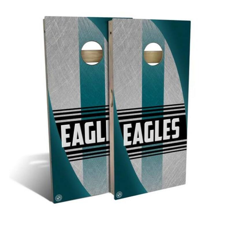Philadelphia Football 2.0 Outdoor Cornhole Board Set - 2x4 Boards (24" x 48") - Include Carrying Case