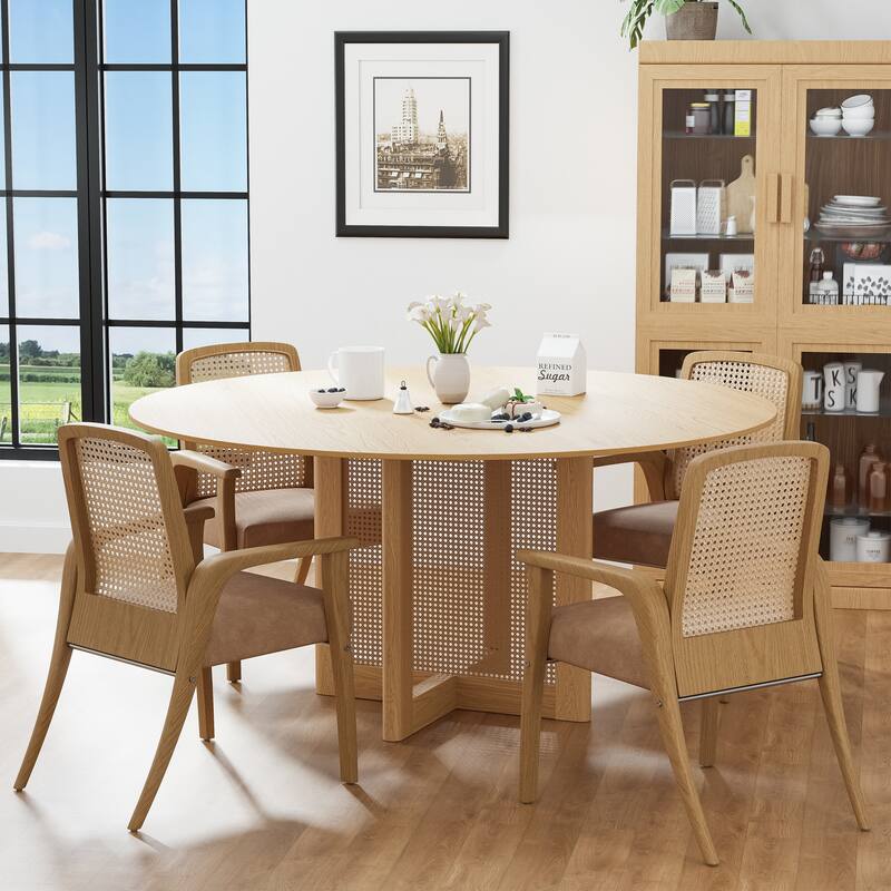 Solid Wood Round Dining Table 4-6 People