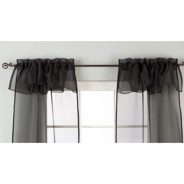 black bathroom valance window curtains