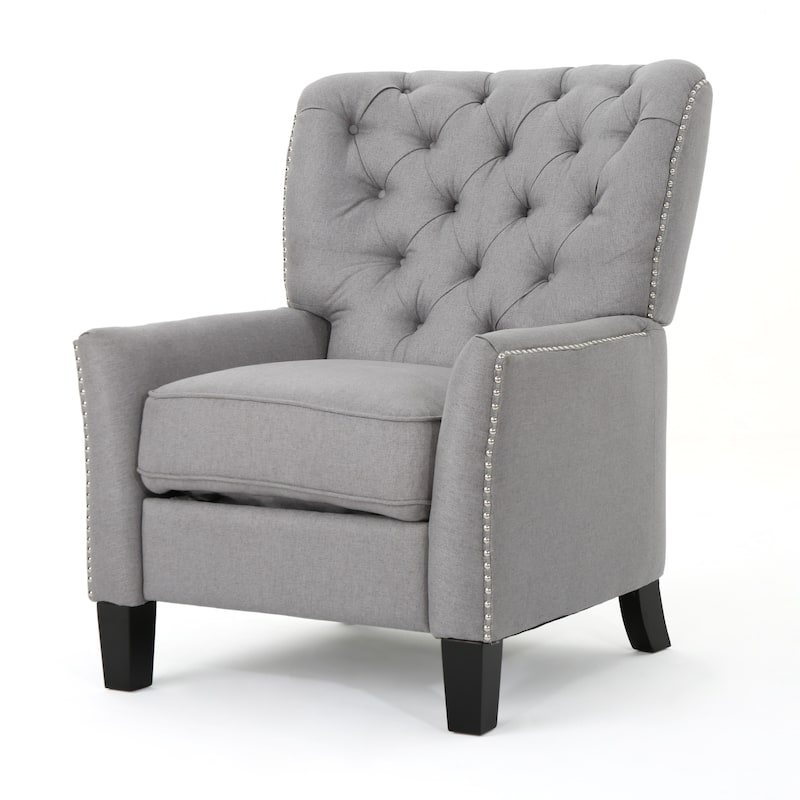 Roomfitters Modern Fabric Push Back Recliner, Comfortable Lounge Chair for Living Room, Bedroom