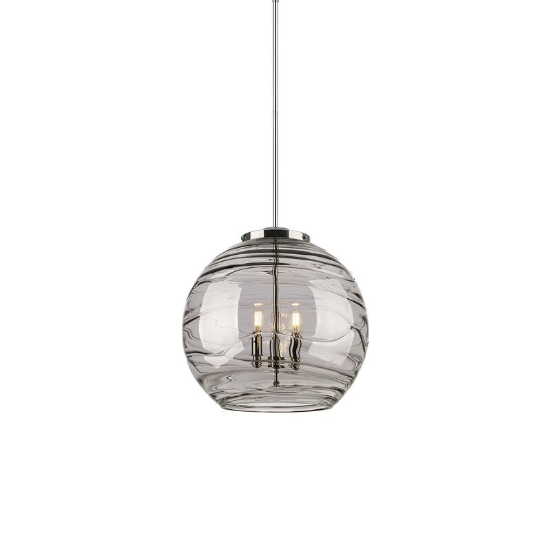 Innovations Lighting 221-3S-20-18 Athens Pendant Athens Deco Swirl 3 - Polished Nickel