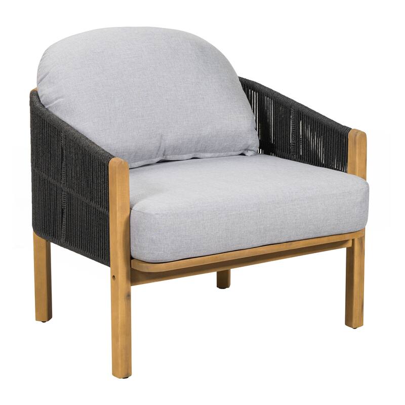Outdoor Wood Club Chair Set of 2