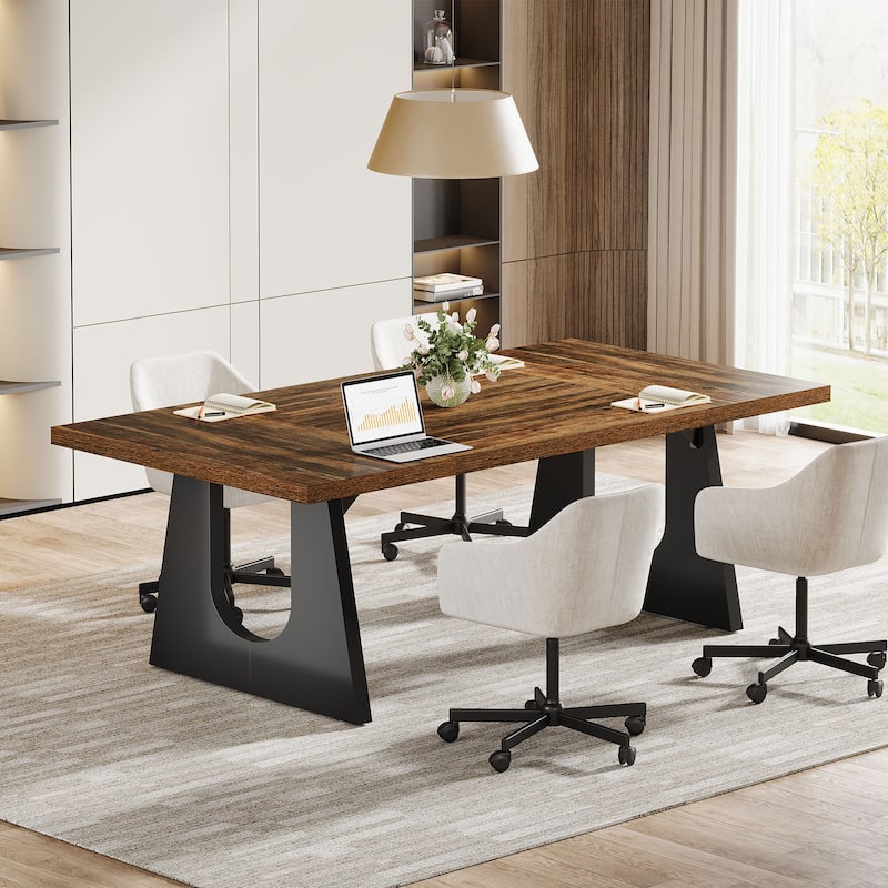 Wood Conference Table Oka Rectangular Office Meeting Room Desk