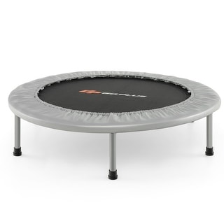 38 Inch Mini Folding Trampoline Portable Recreational Fitness Rebounder - 38"φ x 7.5"