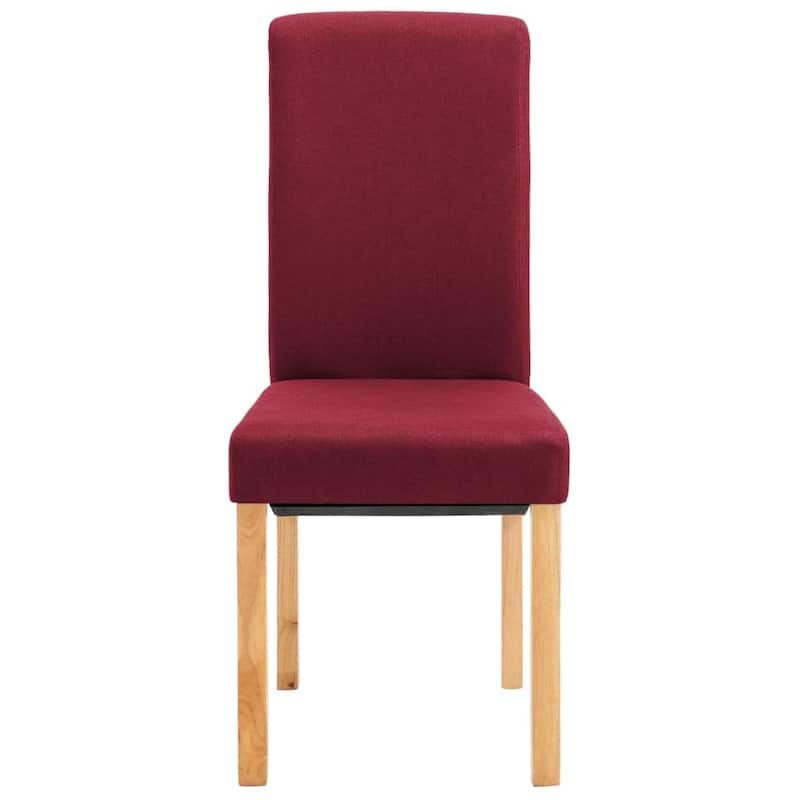 vidaXL Dining Chairs 4 pcs Red Fabric