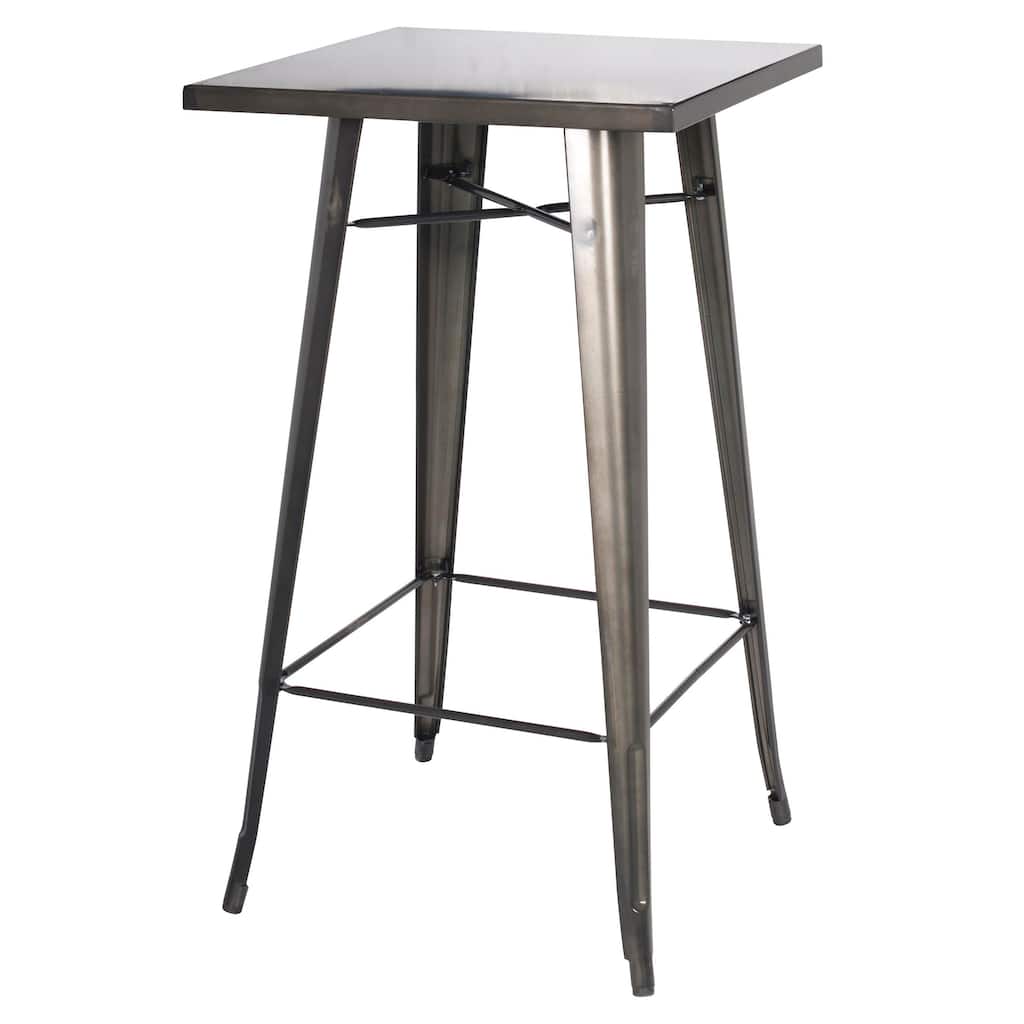 NPD Furniture Metropolis Metal Bar Table - Gunmetal Grey