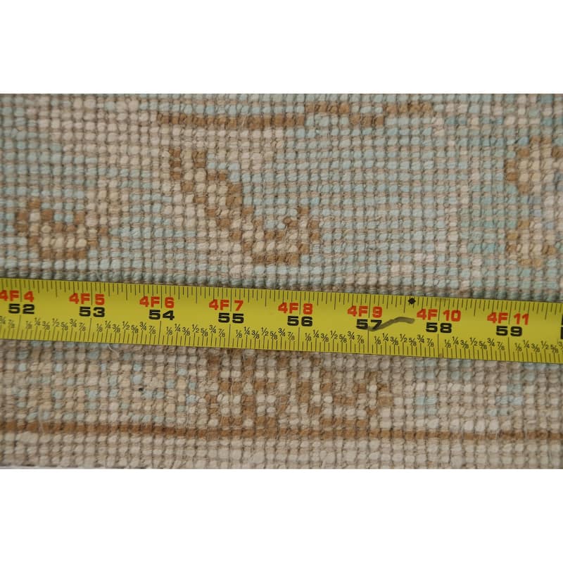 Vegetable Dye Oushak Turkish Traditional Rug Handmade Wool Carpet - 3'1" x 3'11"
