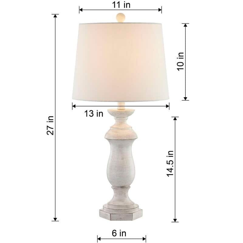 27" Resin Bedside Table Lamp (Set of 2)