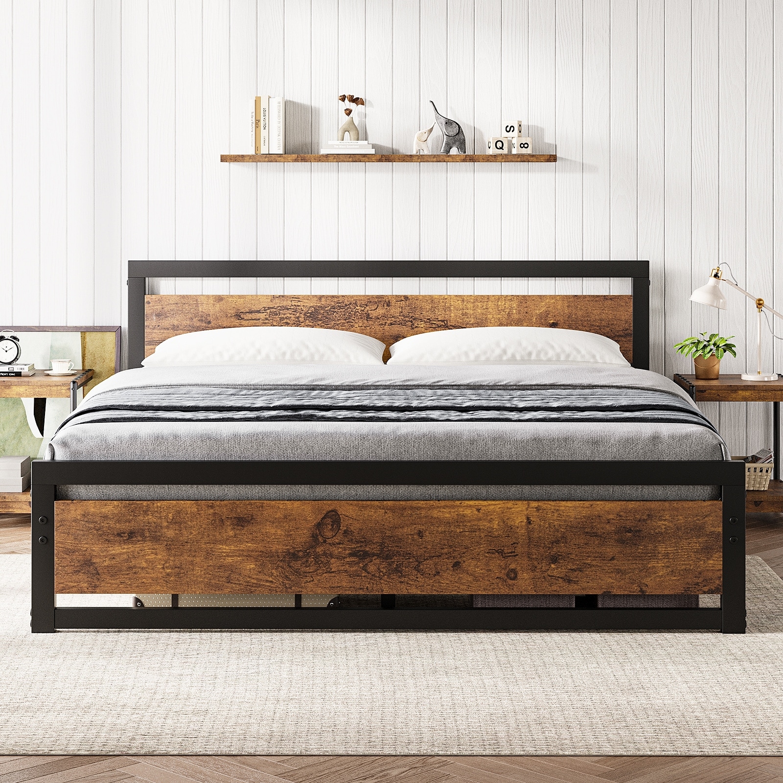 Rustic full size headboard cheap