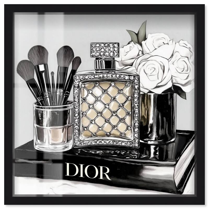 Classy Ink Glam Setup Shadowbox by Art Remedy - Black - 12" x 12"