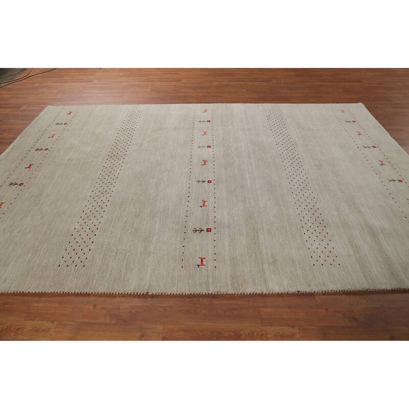 Tribal Gabbeh Oriental Area Rug Handmade Contemporary Wool Carpet - 6'7"x 9'10"
