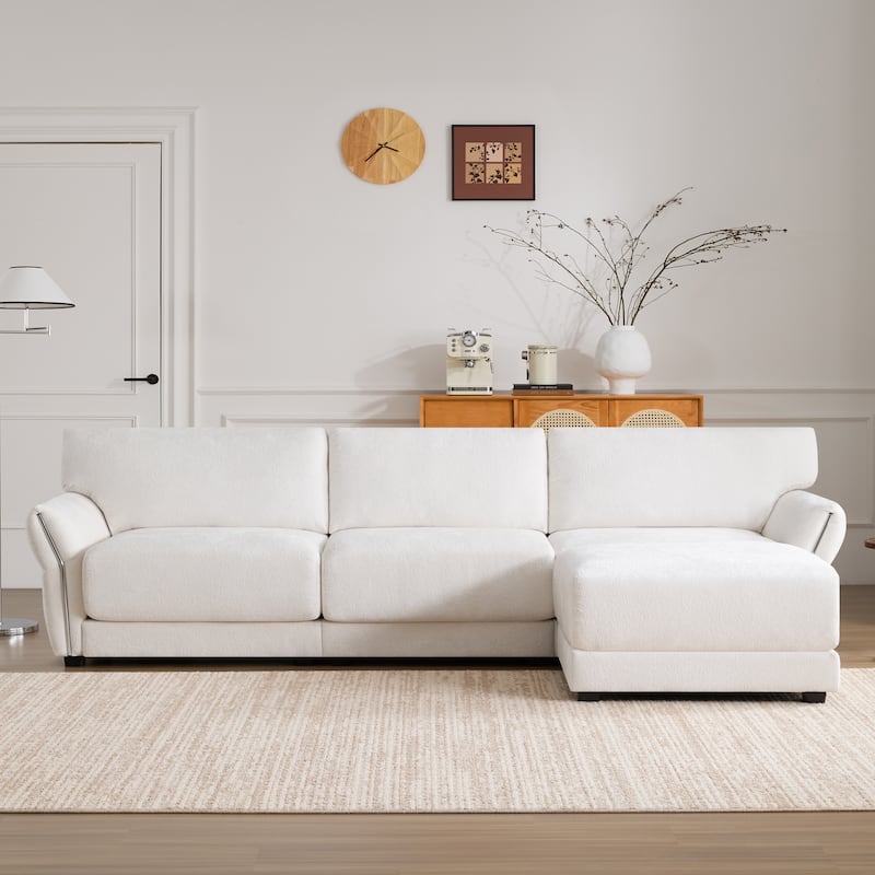 110Inch Modular Sectional Sofa with Charger Ports and Movement Ottoman