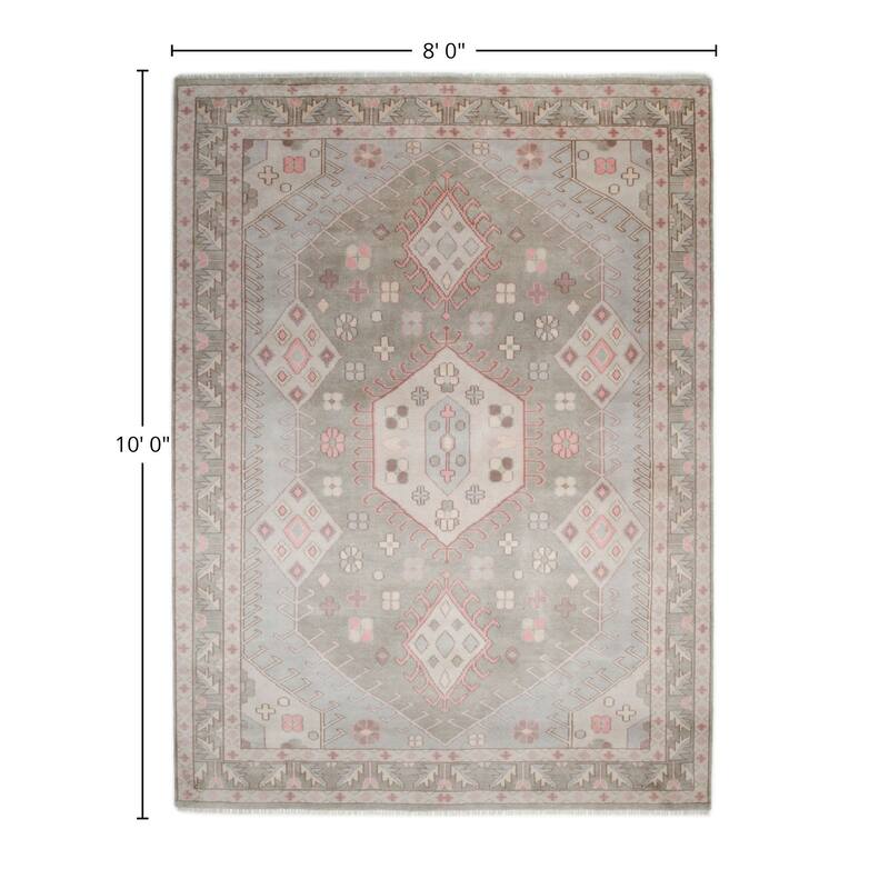 Overton Handmade Modern Contemporary Geometric Area Rug