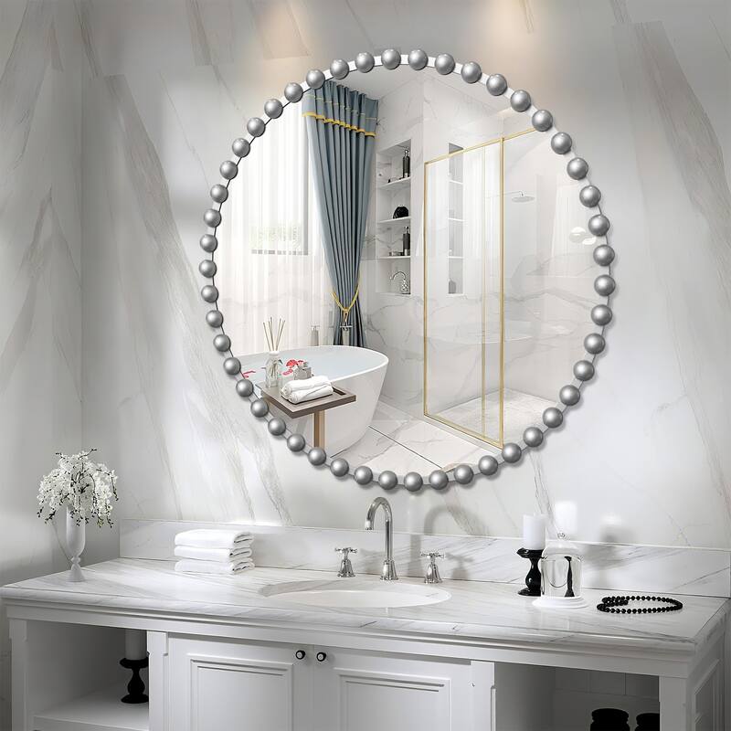 Iron Bead Wall Mirror to Enhance the Overall Otyle