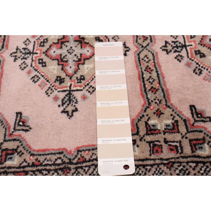 ECARPETGALLERY Hand-knotted Finest Peshawar Bokhara Beige Wool Rug - 2'7 x 19'2