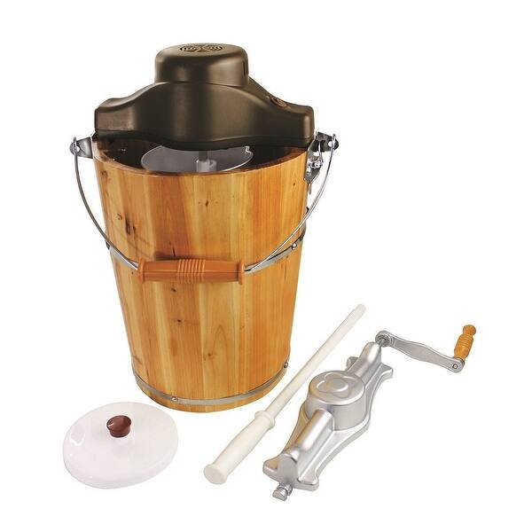 Shop Carey By Chard 6qt Wood Bucket Ce Cream Maker On Sale Overstock 25450952