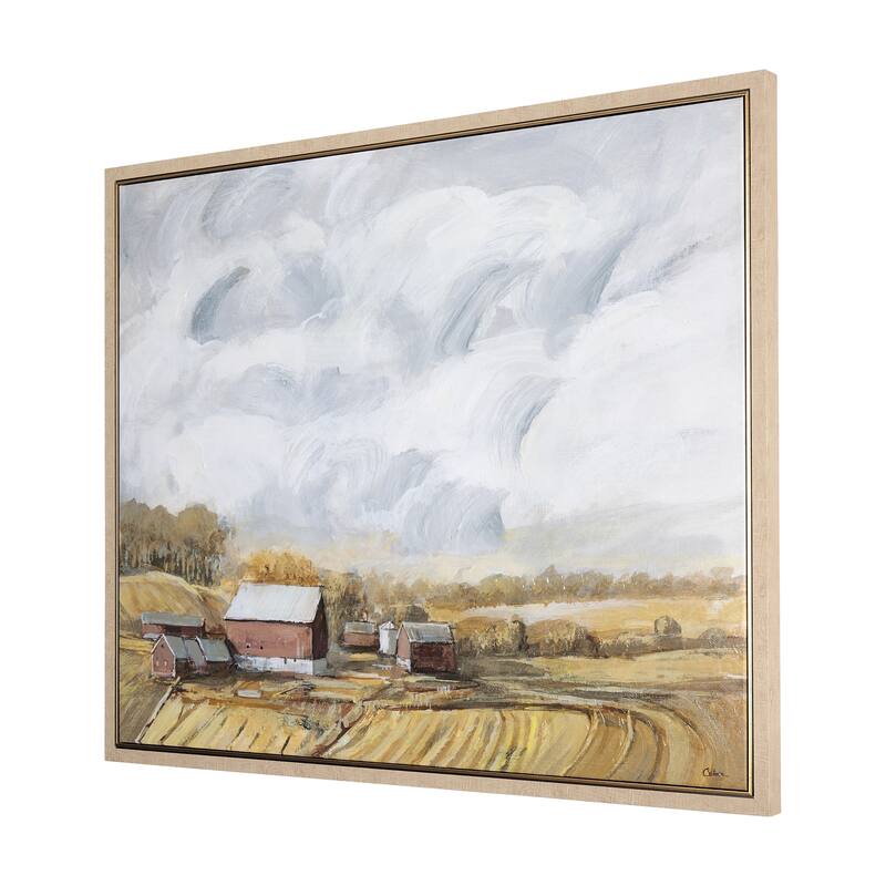 Farmland View I (44 x 54) Framed Canvas Art Print - I Small